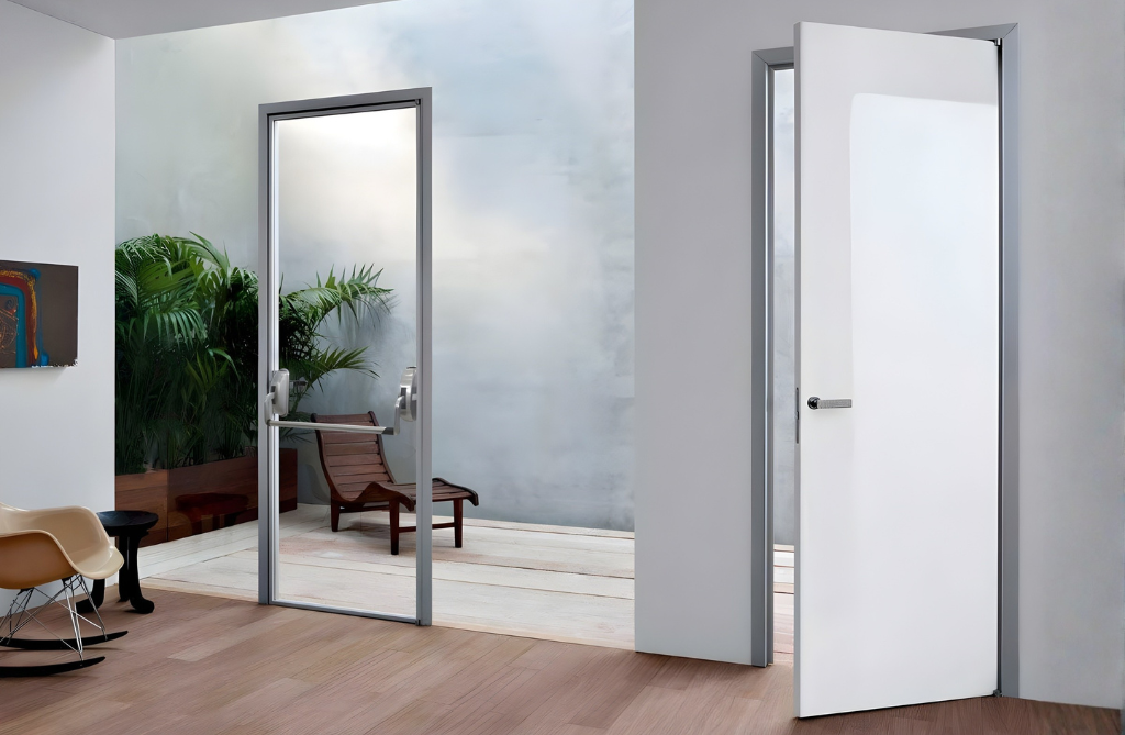 Herrajes antipánico puerta de vidrio