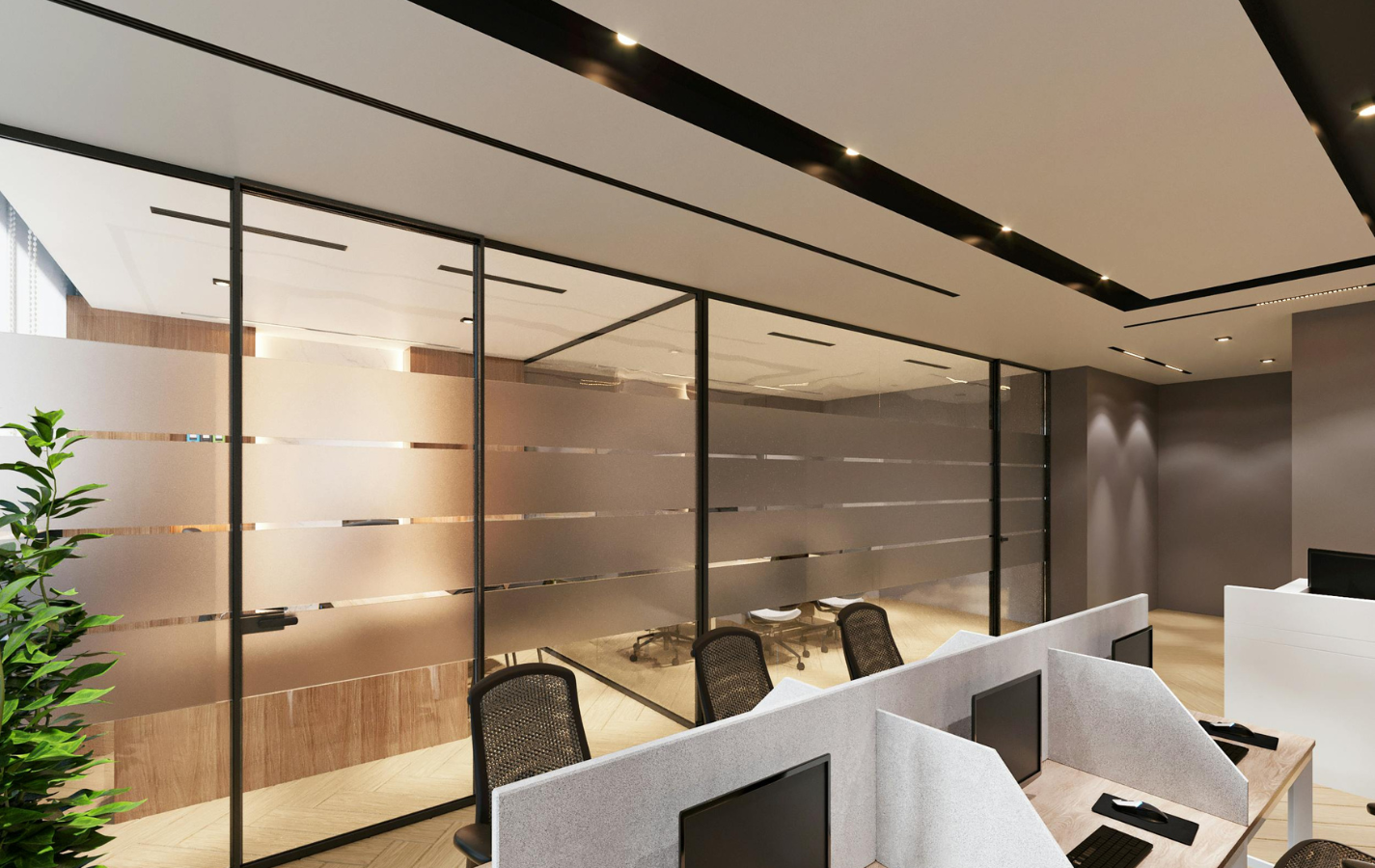 Bisagras y herrajes para divisiones acristaladas en oficinas herrajes online